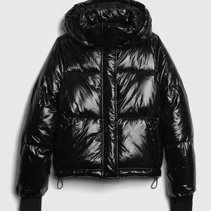 GAP Upcycled Cropped Midweight Puffer Jacket - Size XS